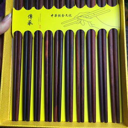 簡之原木酸枝精品10雙裝實木筷子紅木餐具