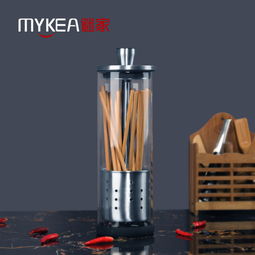 謎家 不銹鋼筷子筒玻璃筷子籠鏤空透氣筷子架廚房用品 簡筒筷籠