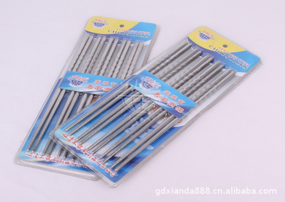 【仙達 不銹鋼螺紋筷子5雙莊 23cm 套裝 吸塑包裝】價格,廠家,圖片,杯子,廣東仙達不銹鋼制品-