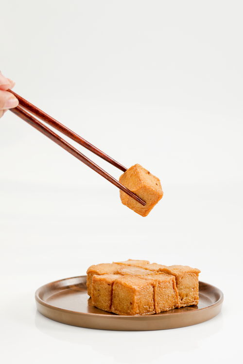 筷子豆腐塊鹵制品鹵味小吃美食攝影圖 st攝影