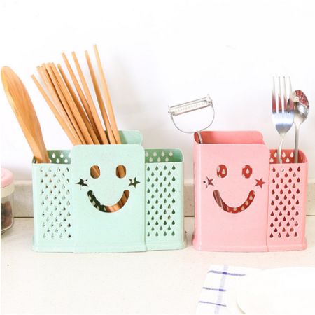 1兩格 1三格 廚房用品多功能筷子籠 笑臉筷子收納盒環保小麥秸稈筷子筒圖片大全 郵樂官方網站