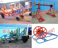供應電纜放線車液壓電纜拖車電纜滑車放線架 霸州市康仙莊電力通信機具廠 機動絞磨,汽油絞磨,柴油絞磨機,立桿機雙桃卡線器,萬能卡線器,手扶拖拉機絞磨